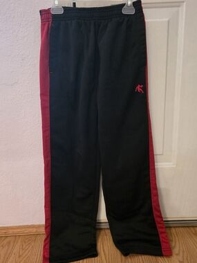 Andi Size 8 Kids Black and Red Athletic Track Pants